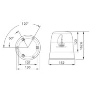 Rood Losse Lens Voor Dasteri 460 serie zwaailampen