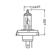 Osram R2 Halogeenlamp 12V 60/55W P45t Super Bright Premium