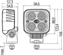 Hella Werklamp Q90C led 9-33V Voorveld Verlichting | 1GA 996 284-001