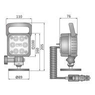 Mobiele 2500LM LED Werklamp Breedstraler