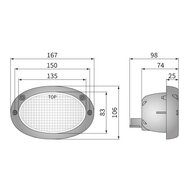 Wesem inbouw werklamp ovaal