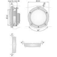 Rally Lamp Mistlamp Met Frame Ø122mm + Xenon Lamp