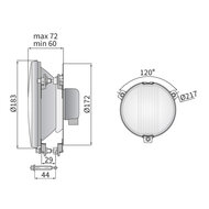 Rally Lamp Verstraler Ø180mm + Xenon lamp