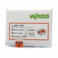 Wago 221-413 Verbindingsklem 3-Voudig 50 stuks
