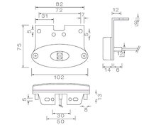 Asp&ouml;ck LED Markeringslamp Flatpoint II 12V + Bevestigingsbeugel