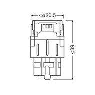 Osram W21/5W LED Retrofit Rood 12V W3x16q 2 Stuks