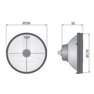 Koplamp VW Transporter Tuning, Lampglas: &Oslash;182mm