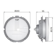 Koplamp VW Golf I Tuning, Lampglas: Ø178mm
