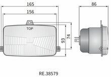 Koplamp H4 156x93x86 3-punts Bevestiging