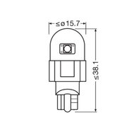 Osram W16W LED Retrofit Wit 12V W2.1x9.5d 2 Stuks