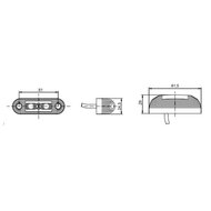 Horpol LED Markeringslamp Rood Ovaal LD-410