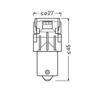 Osram PY21W LED Retrofit Oranje 12V BAU15s 2 Stuks