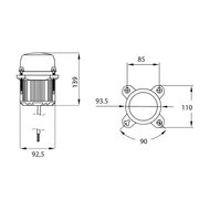 Dasteri LED Inbouw Grootlicht 12-24V | 3-Lichtfuncties