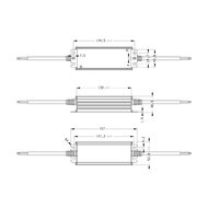 Waterdichte 24 Volt DC 50W LED Voeding