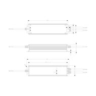 Waterdichte 12 Volt DC 300W LED Voeding