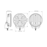 Hella LED Verstraler Blade 9&quot; Chrome Wit/Oranje Positielicht Ref 50