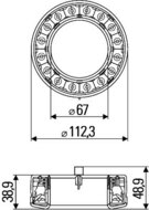 HELLA Ring Module Rood Ø112mm | 8XU 009 362-101