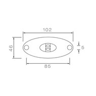 Asp&ouml;ck LED Markeringslamp Flatpoint II 0,5m Kabel 12V