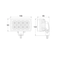 40W LED Werklamp Rechthoekig 4000LM | Verstelbaar