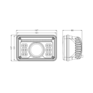 LED Inbouw Koplampunit Rechthoekig
