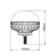 LED Zwaailamp Oranje 12-24V | M12 Bout