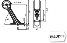 Contourl  led 10-30V VERT schuine arm li 2XS 357 004-031