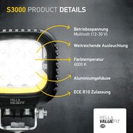 Hella S3000 2.0 LED Verstraler 3000LM 12-24V Verstraler | 1GA 357 109-041