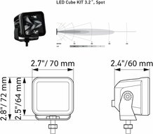Hella LED Cube Set 3.2" Verstraler | 1FA 358 176-821
