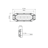 LED Flitser Oranje 12-24V | 8-LED