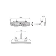 Actieset Dasteri 2x LED Flitser + 2x LED Zwaailamp