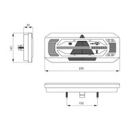 Dasteri DSL-6005TRB 5-Lichtfuncties LED Achterlicht Links | Black