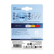 Philips LED Retrofit W5W T10 12V Wit W2.1x9.5d 2 Stuks