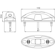 Markeringslamp LED 2-functies 10-30V | 2P Superseal Connector