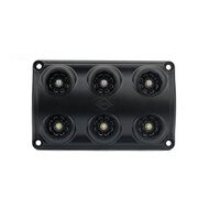 Horpol LED Interieurlamp Zwart 12-24V | Wit + Rood