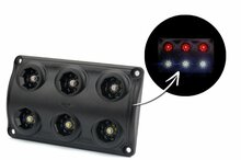 Horpol LED Interieurlamp Zwart 12-24V | Wit + Rood