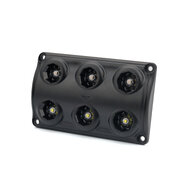 Horpol LED Interieurlamp Zwart 12-24V | Wit + Rood