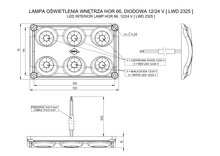 Horpol LED Interieurlamp Zwart 12-24V | Wit + Rood