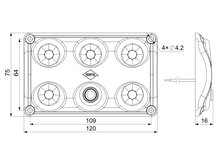 Horpol LED Interieurlamp Zwart 12-24V | Schakelaar