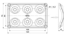 Horpol LED Interieurlamp Zwart 12-24V | 6-LEDS