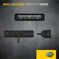 HELLA Black Magic Edgeless Pro Mini 7 inch LED Lightbar | 2.152 lumen