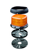 HELLA K-LED QUADRA LED Zwaailamp Oranje