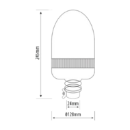 LED Zwaailamp Oranje 12-24V | DIN-Steun