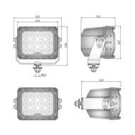 WESEM CRP3-FF 4&deg; LED Werklamp 0,5 m kabel | 10.000 lumen