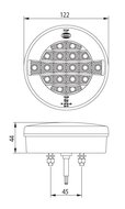 Led Achterlicht 3 Functies Rond &Oslash;122mm