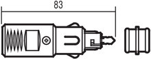 HELLA Sigarettenstekker / DIN ISO 4165 stekker | 12/24V met 8A zekering