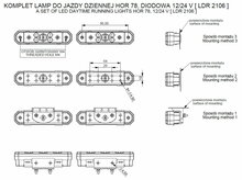 Horpol LED Dagrijverlichting Set Met 4 LED's 12/24V | LDR-2106