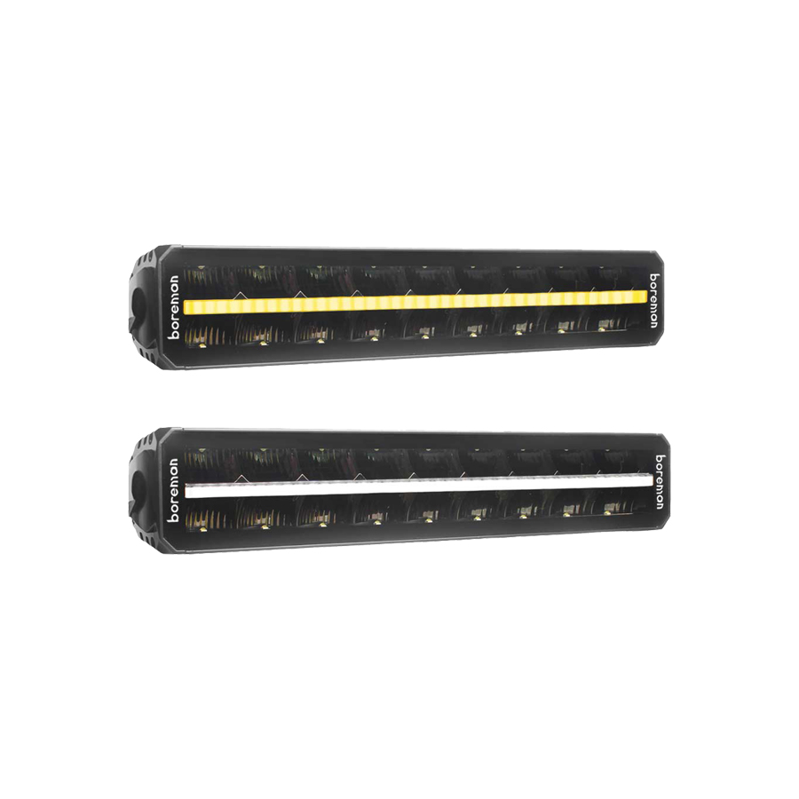 Boreman LED Lightbar + Stadslicht Wit of Oranje 17"