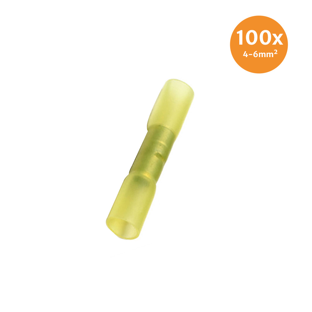 Kabelschoenen Met Krimpkous Waterdicht Geel (4-6mm) 100 Stuks