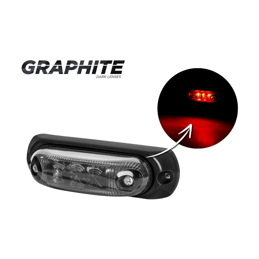 Horpol LED Markeringslamp Rood Ovaal LD-379 Dark-Look
