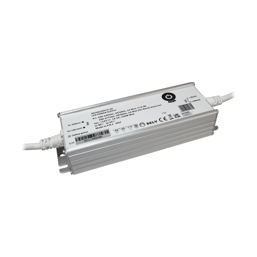 Waterdichte 12 Volt DC 150W LED Voeding